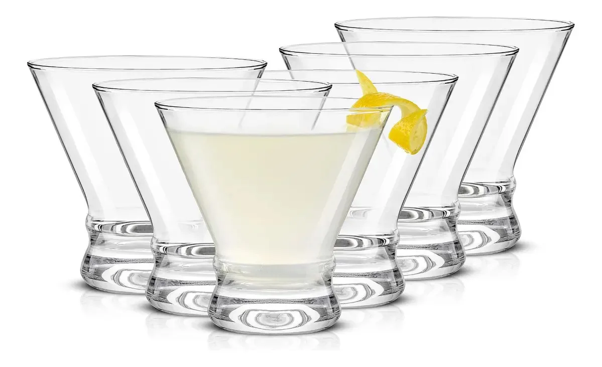 JoyJolt Conjunto de 6 copos de Martini – Copos de coquetel – Copos de Martini sem haste de 8 onças – Copos de Margarita – Copos para beber licor – Copo de bar – Copos de sobremesa de vidro – Copos...