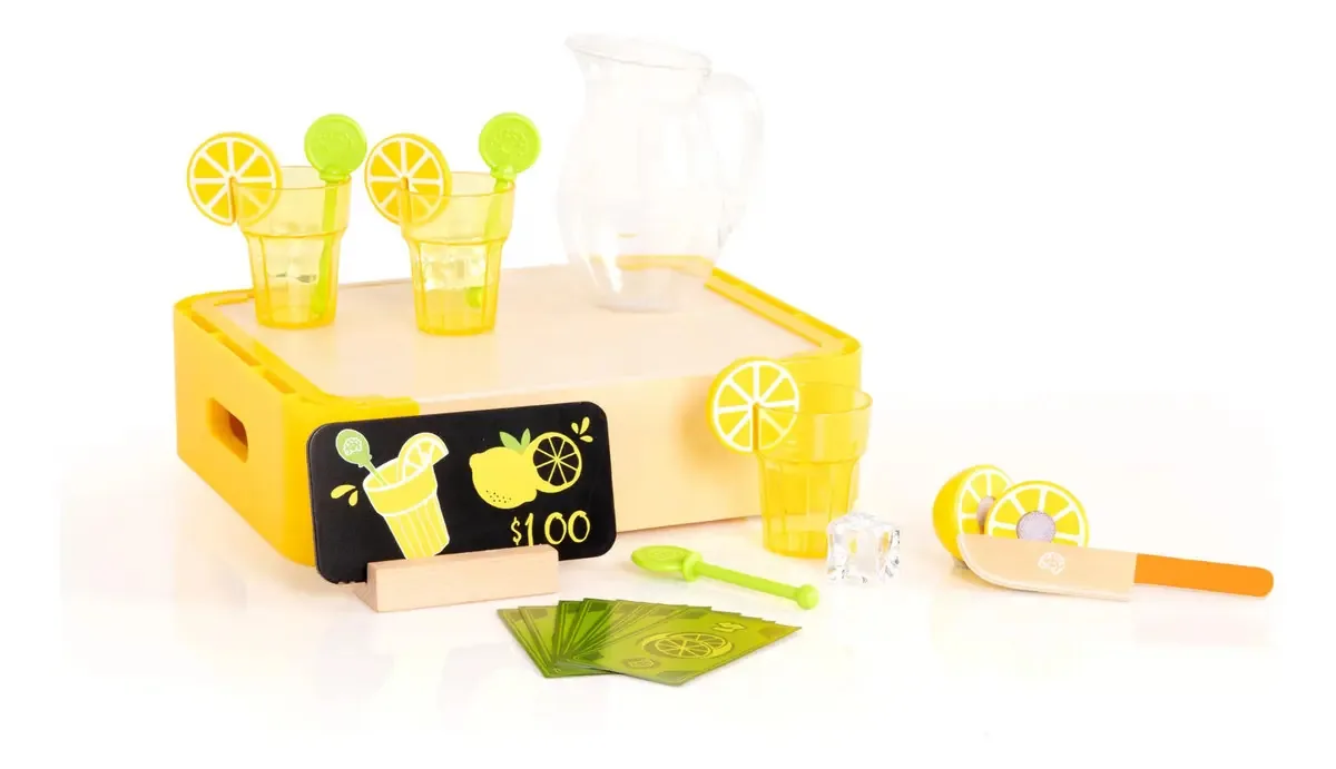 Conjunto de alimentos Pretend Play Fat Brain Toys Lemonade Time para