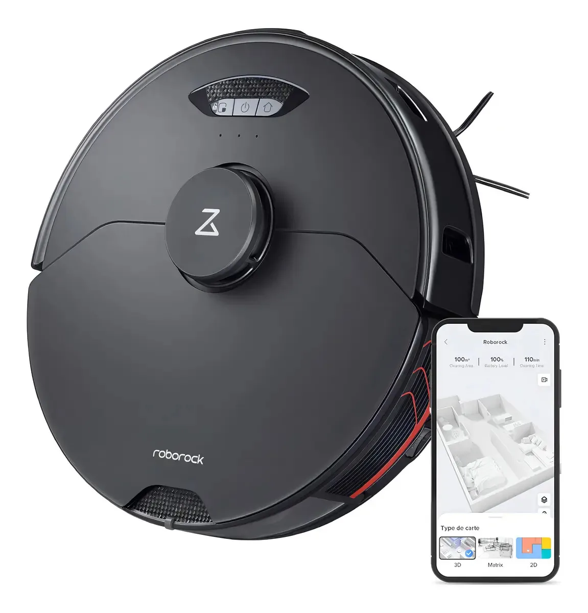 Aspirador robótico Roborock S7maxV preto