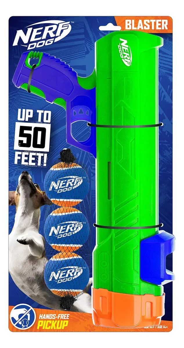 Brinquedo para cães Nerf com lançador de bolas de tênis