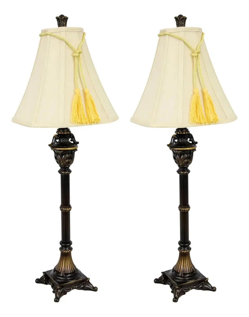 Conjunto de luminárias de mesa Sunnydaze Home Grandeur