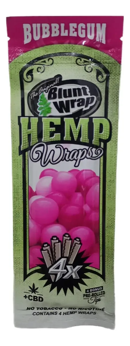 Papéis King Size Blunt Wrap Cbd X4u - Aqualive Bubblegum Flavor