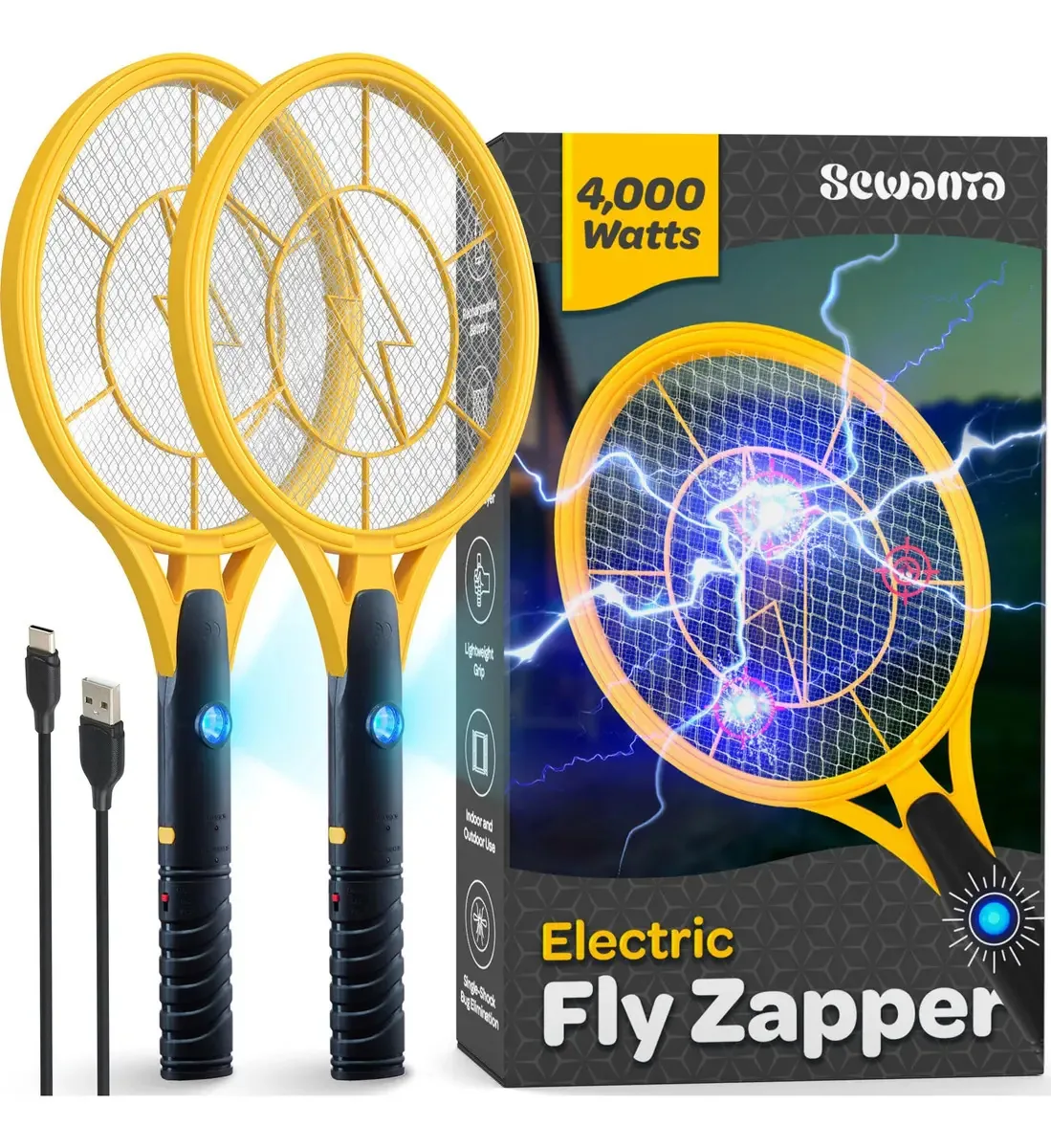 Conjunto de 2 raquetes elétricas portáteis Fly Slayer