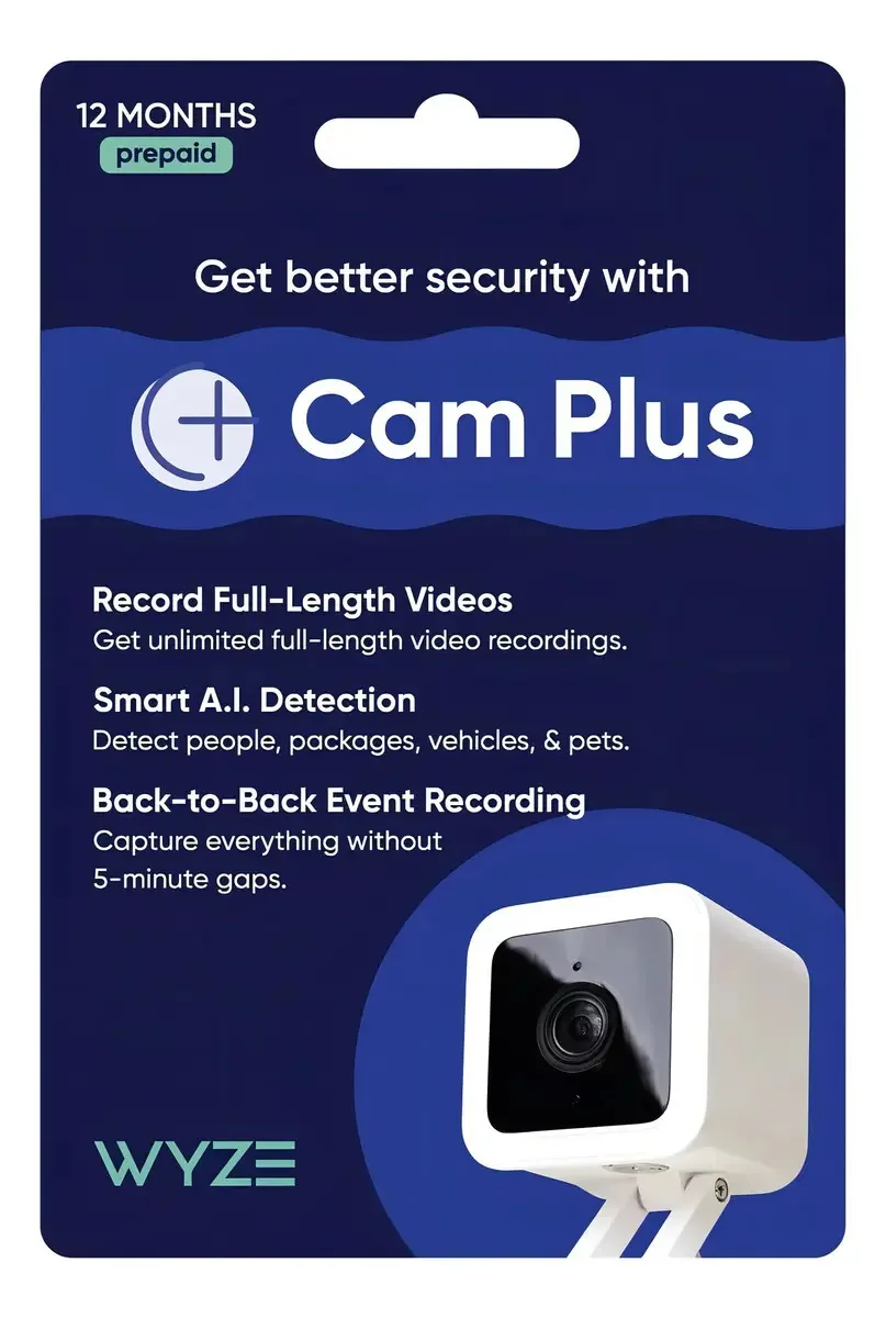 Assinatura de 12 meses do Wyze Cam Plus, Wyzecp12