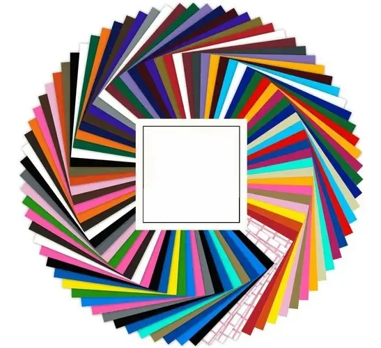 70 folhas de vinil adesivo +10 folhas de adesivo de transferência 30* 30 cm