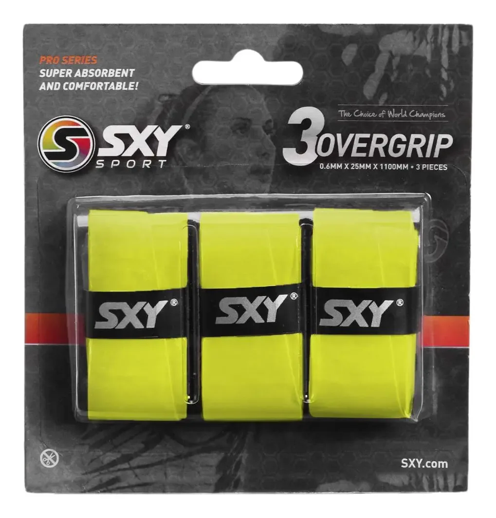 Overgrip Sexy Pro Serie Com 03 Unidades Amarelo