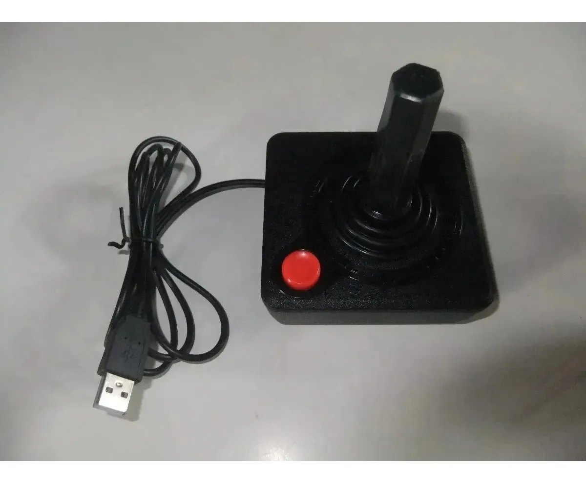 Joystick Atari Sem Fio USB Para Computadores – Clássico Preto