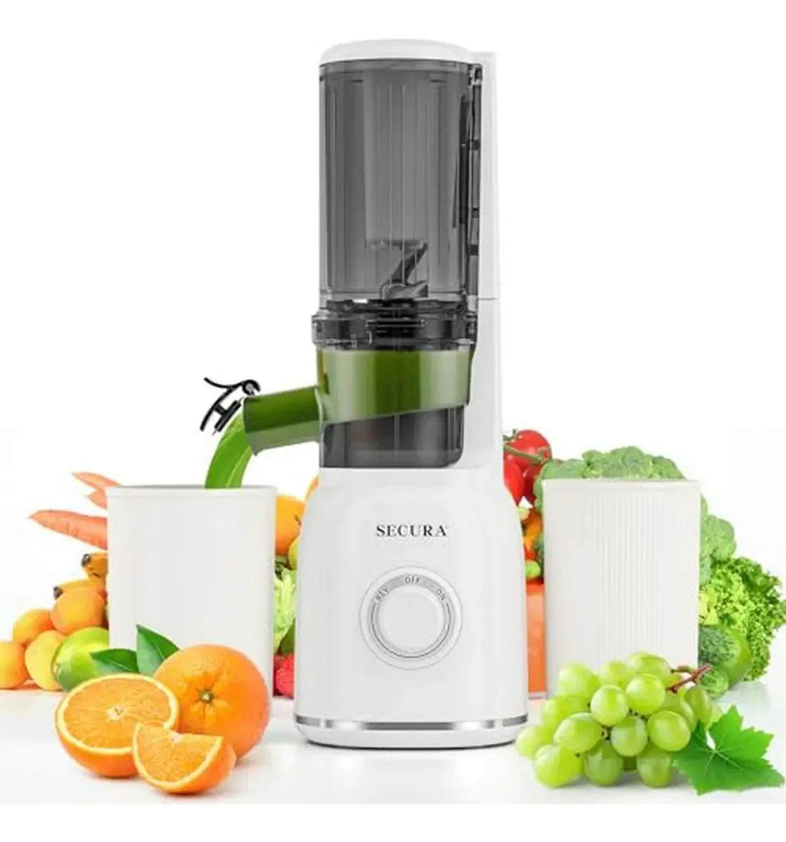 Extrator de suco Secura Slow compatível com frutas e vegetais