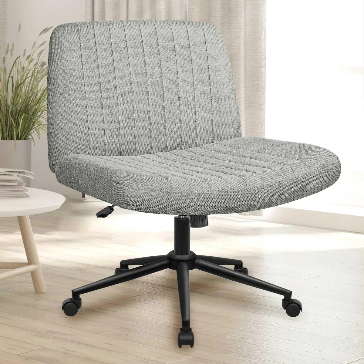 Cadeira de mesa Neo Chair sem apoios de braços cinza cinza com estofamento de borracha