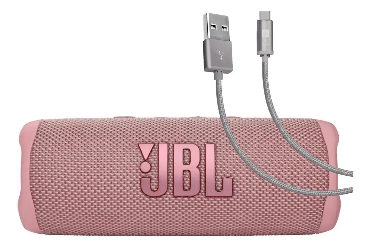 Alto-falante portátil JBL Flip 6 Bundle com Bluetooth rosa