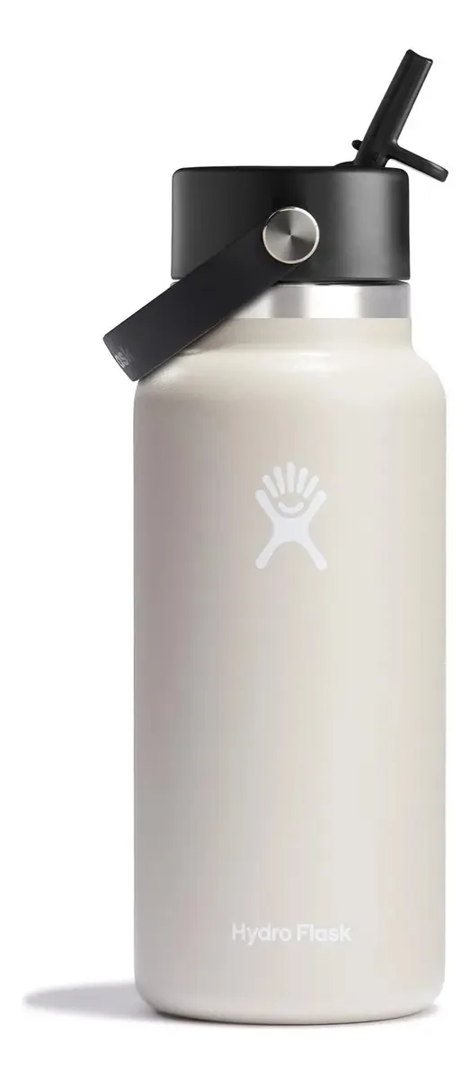 Garrafa De Água Hydro Flask Wide Flex Straw Cap 946ml De Ave