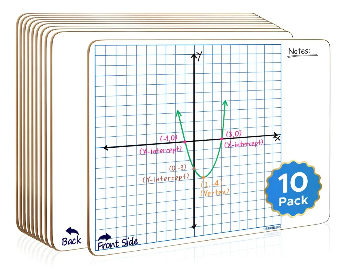 Pacote Scribbledo com 10 quadros brancos Dry Boren. Cor: branco
