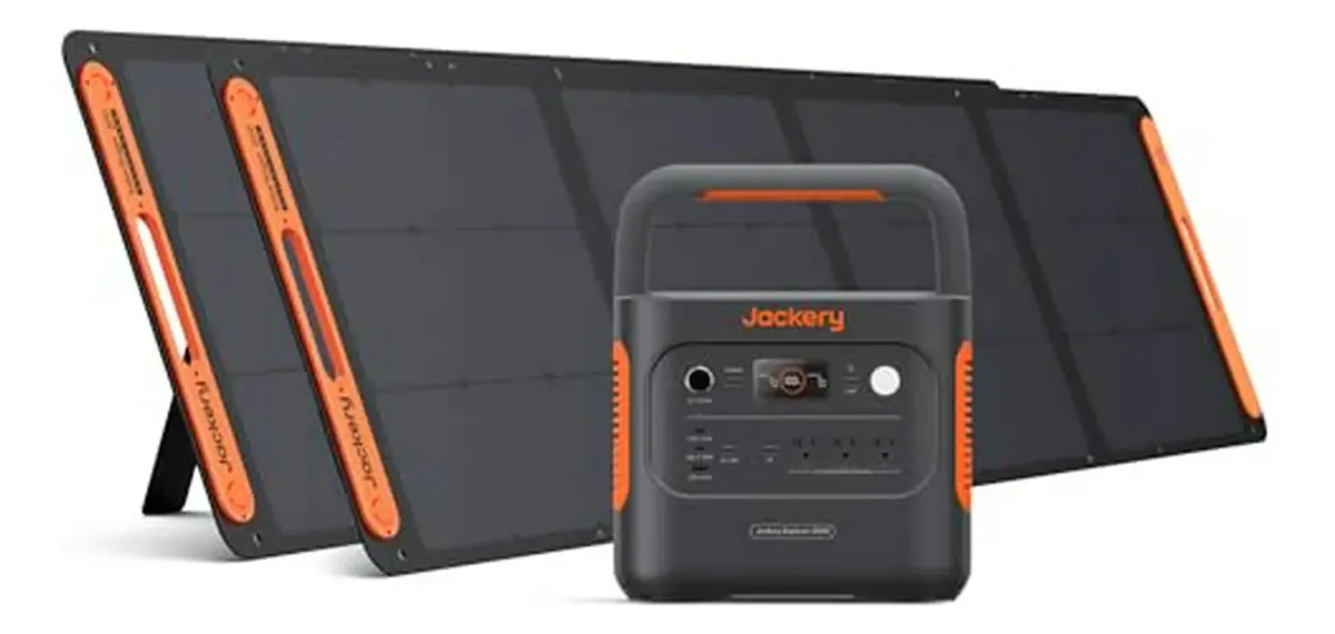 Gerador solar Jackery 2000 V2 com 2 painéis solares 200w