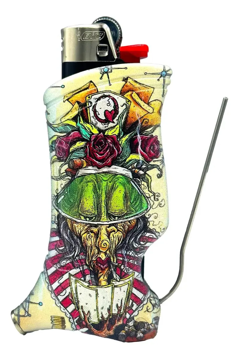 Estojo para Isqueiro Bic Toker Poker Multi Ferramenta Coleção Alice Vermelho