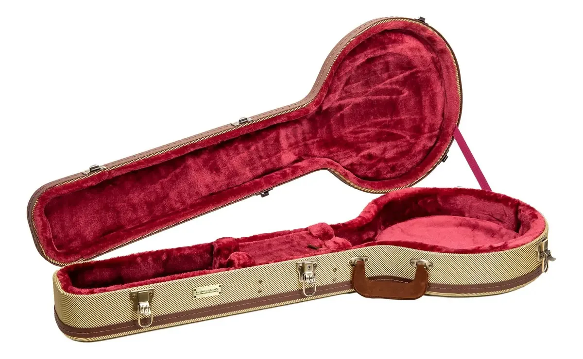 Crossrock Master Series - Estojo de banjo com encosto Abi. Tecido colorido de tweed