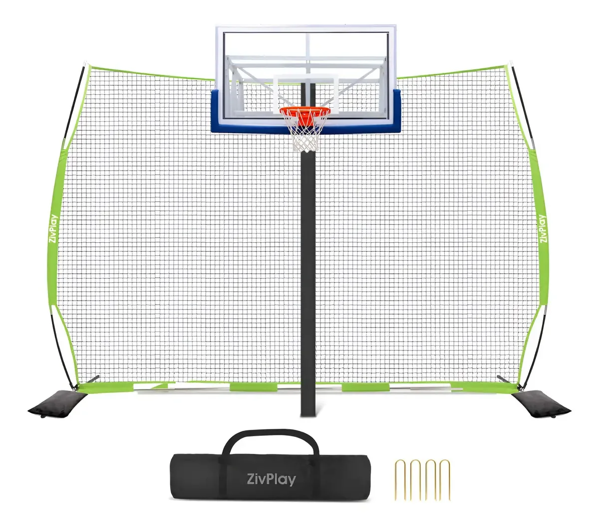 Rede de basquete para apanhador, rede de barreira de basquete