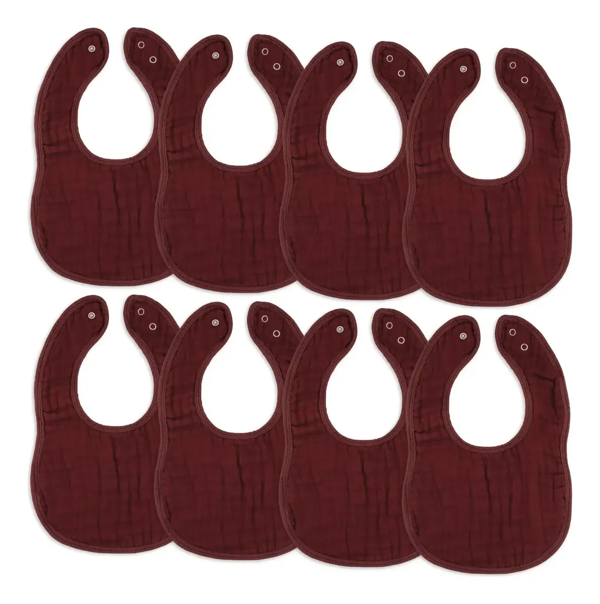 Babetes de musselina Comfy Cubs Baby, pacote com 8 babadores