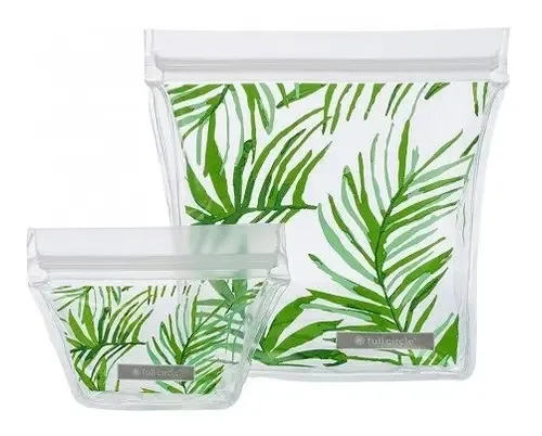 Sacos reutilizáveis transparentes Full Circle Nacky Palmeras