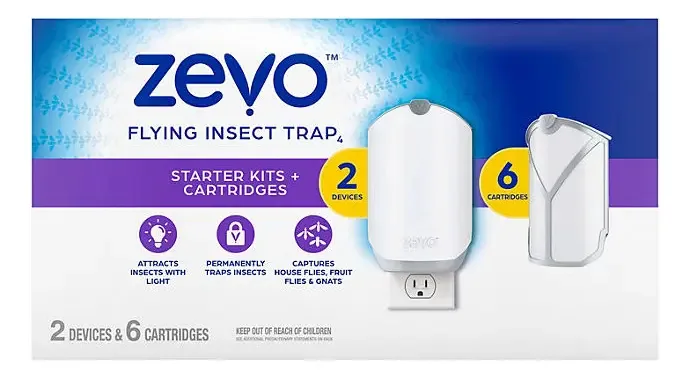 Zevo Kit 2 Peças 6 Refil Armadilha Para Insetos Voadores