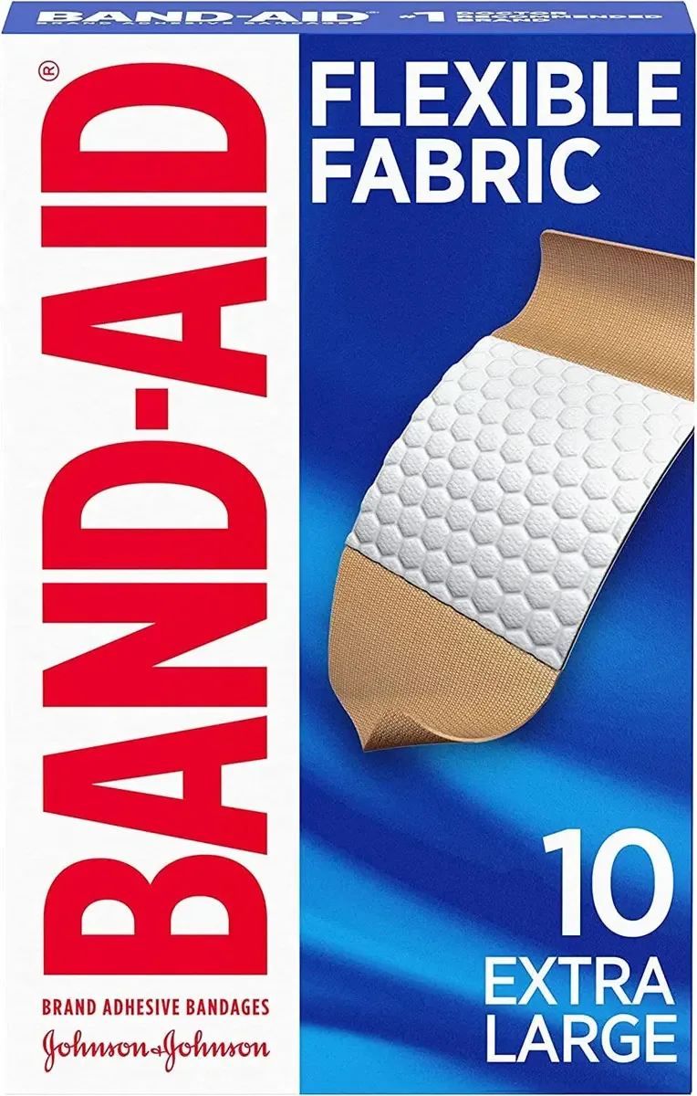 Band-aid - Curativos de Tela Flexível Extra Grande, Tamanho Único