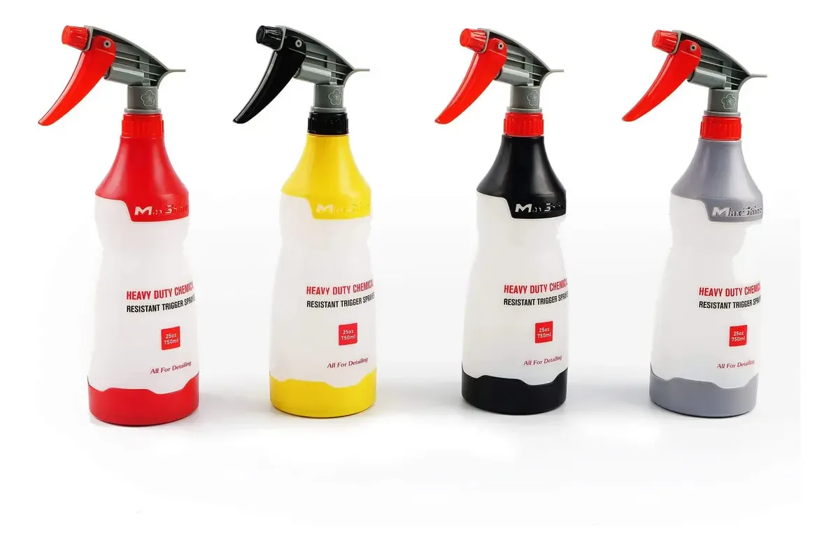Pulverizador de gatilho resistente a produtos químicos Maxshine, cor preta