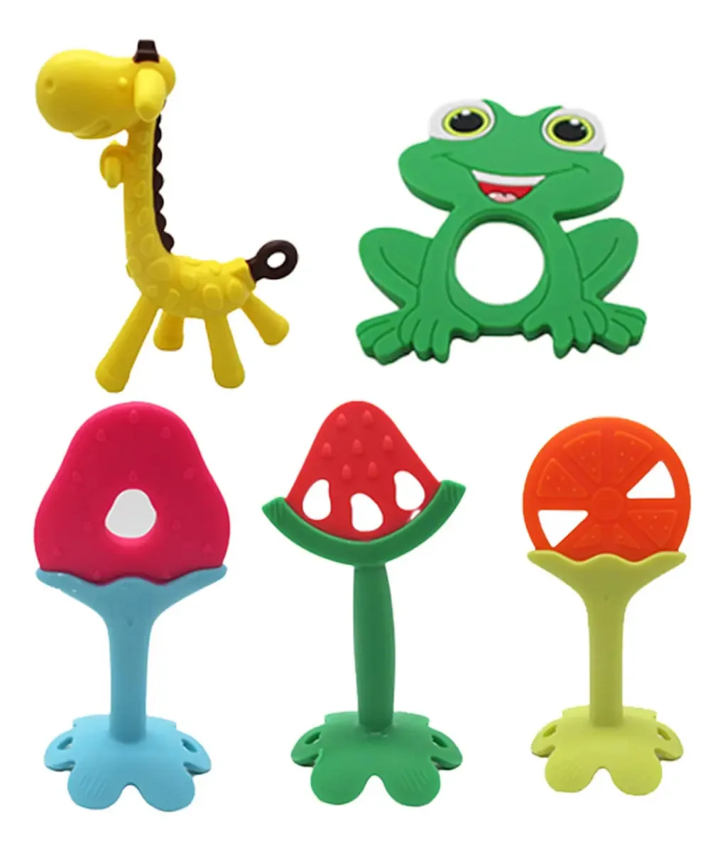 Gadgetime usa mordedores de silicone para bebês, pacote com. Cor Verde escuro
