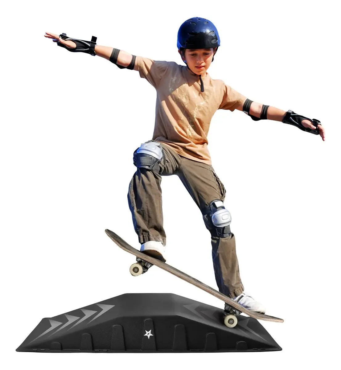 Rampa de skate e bicicleta de 112 cm para iniciantes