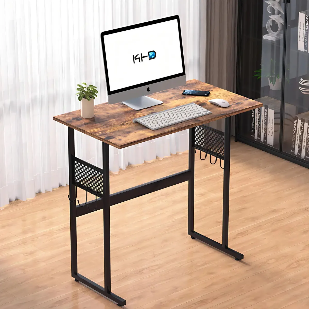 Mesa dobrável para computador de escrever Vecelo. Cor Marrom
