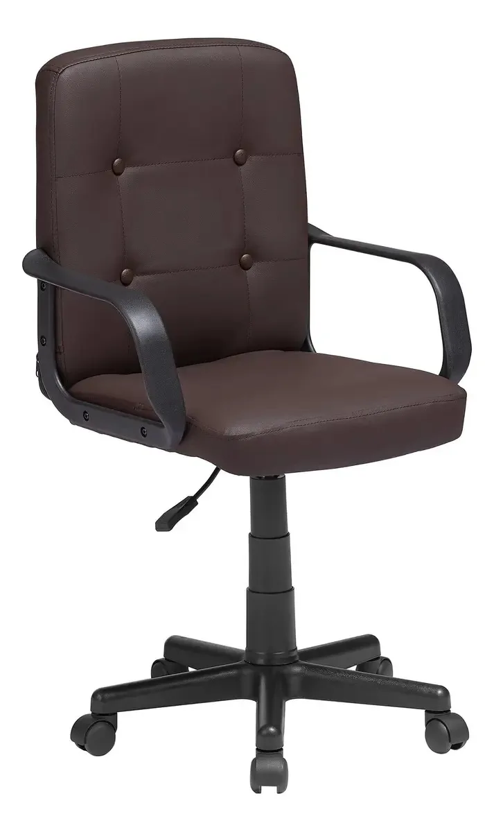 Cadeira de mesa Vecelo Home Office com apoios de braços, ajuste no meio das costas. Café colorido