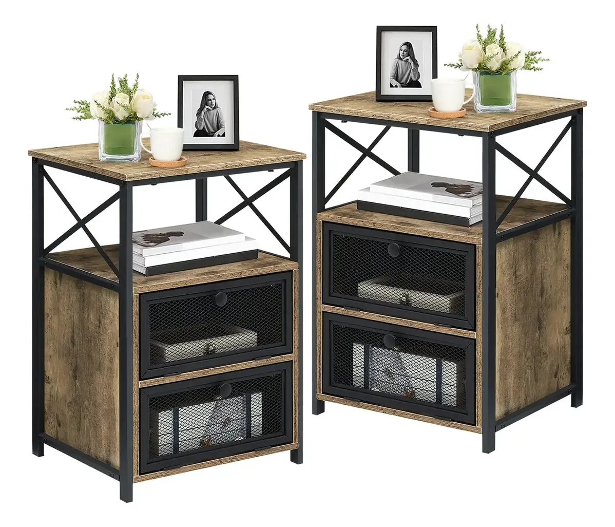 Mesa de cabeceira moderna Vecelo, mesa lateral, mesas de café