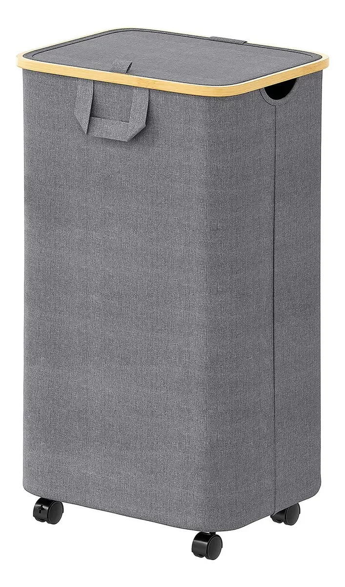 Cesta de roupa suja Spaceaid com rodas e tampa, cesta de roupa suja