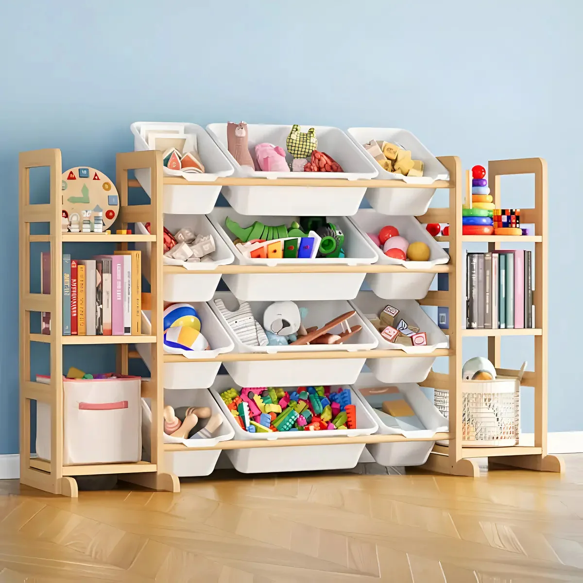 Organizador de brinquedos branco Spaceaid de 12 contêineres