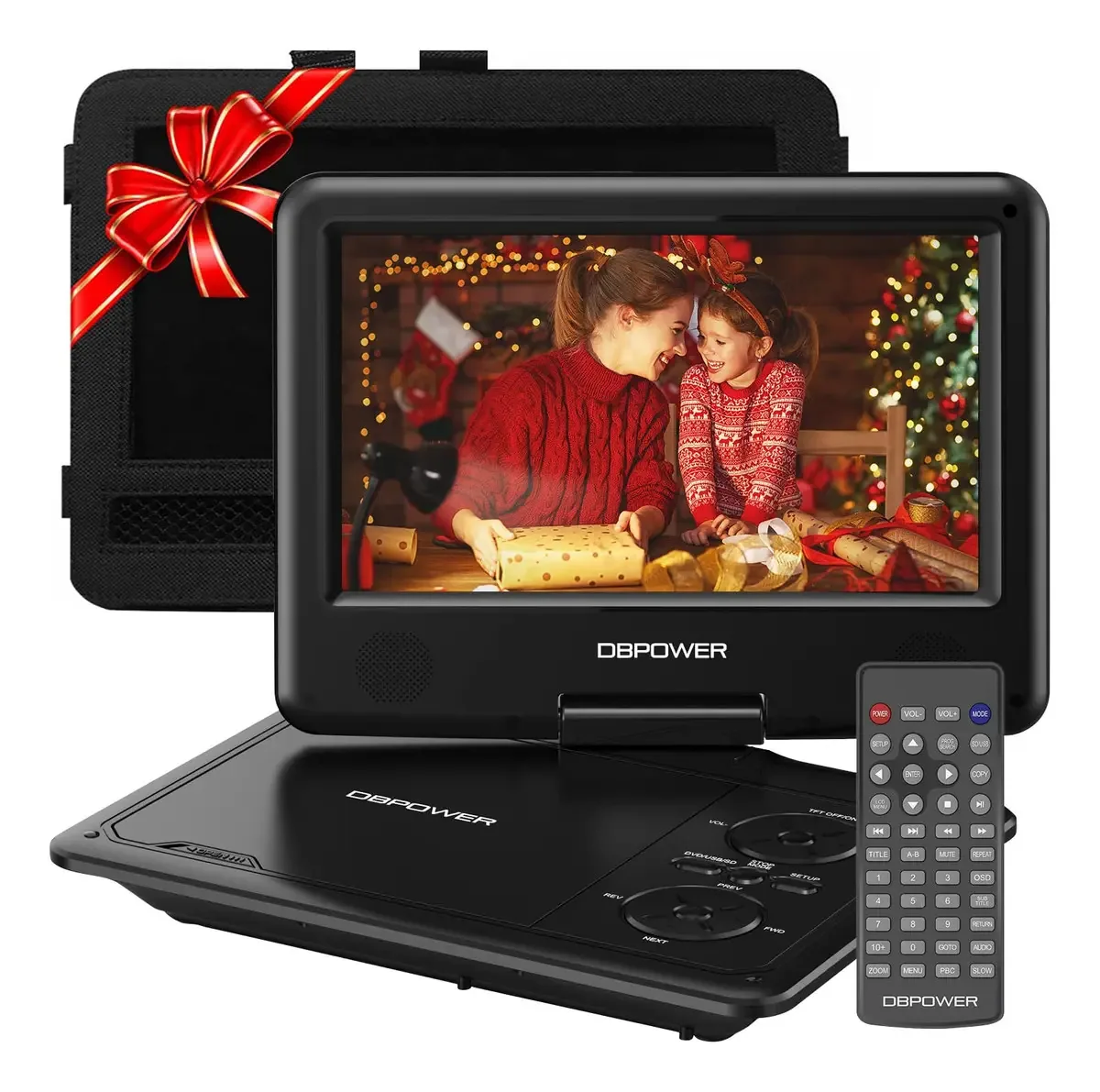 Leitor de DVD portátil de 29 cm, bateria de 5 horas, controle