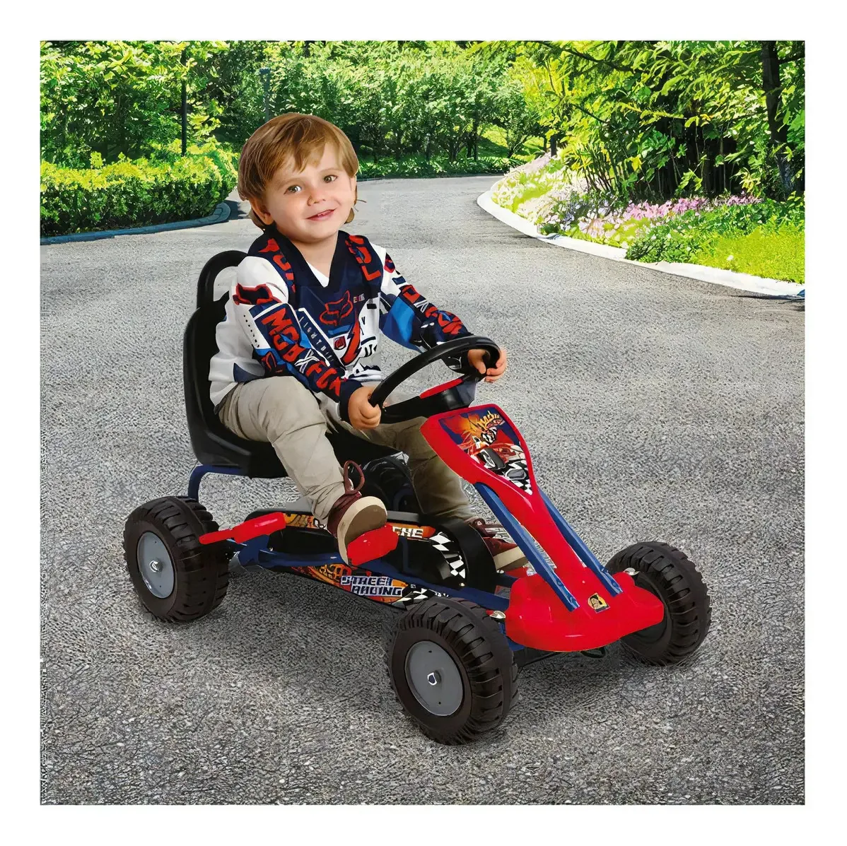 Carrinho de pedal Go Kart Apache por 3 a 6 anos, normal