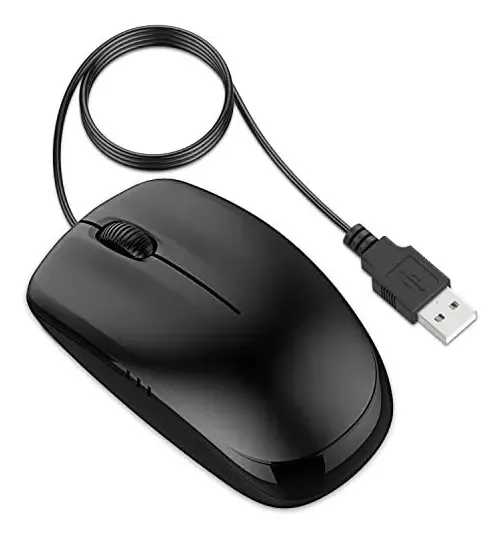 Mouse Jetech com fio/preto