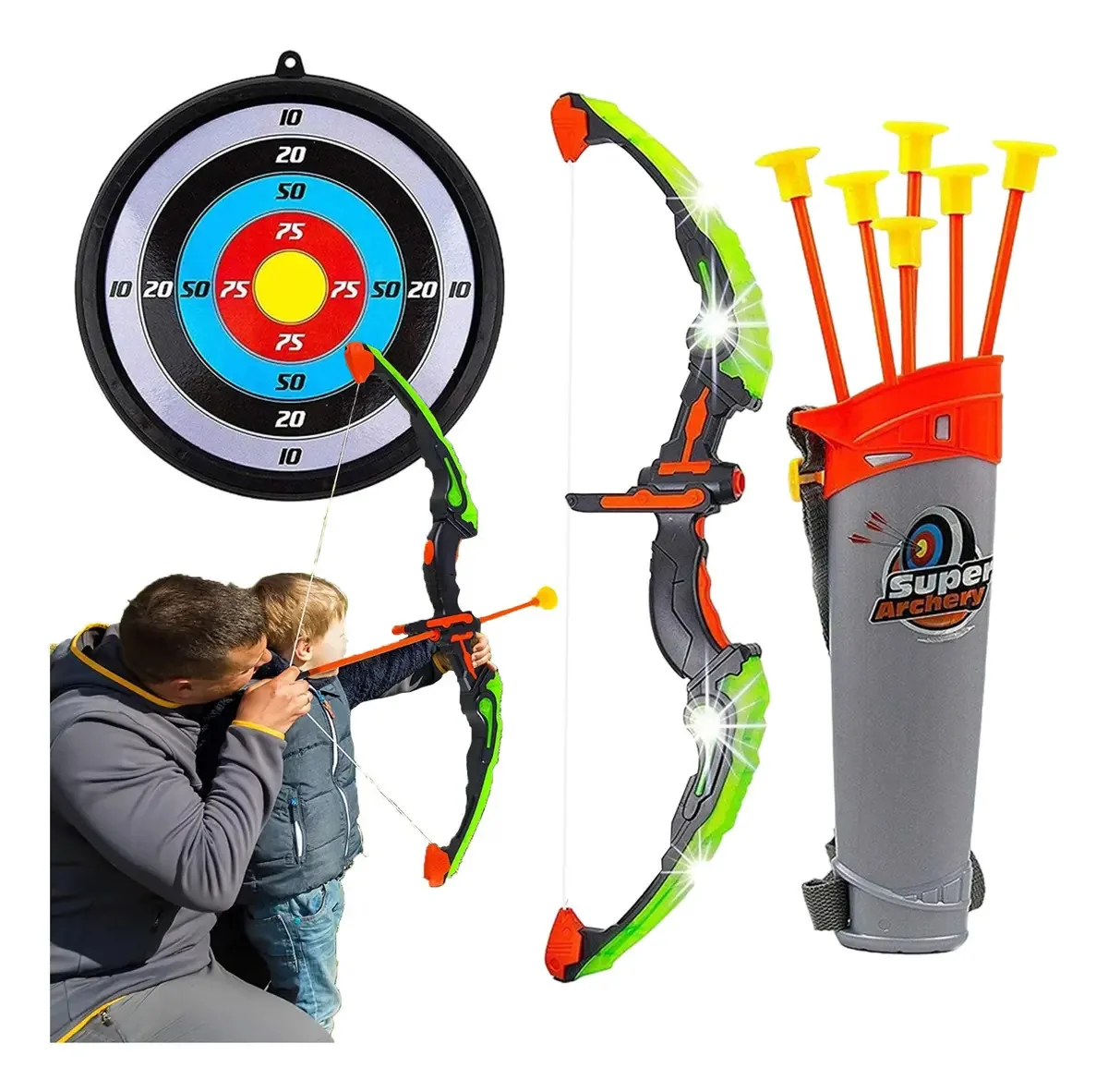 Jogo de tiro com arco para crianças Illuminated Toy Arch