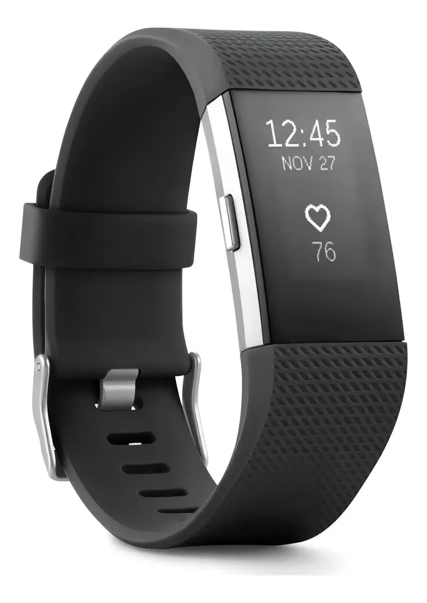 Fitbit Charge 2: Pulseira De Fitness Com Cartão De Monitoram Preto