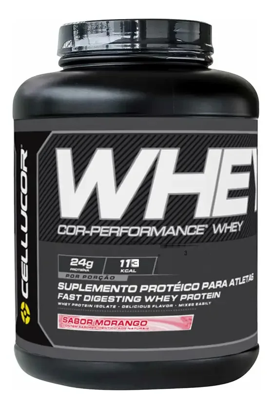 Whey Cor-performance Cellucor 1,626kg Sabor Morango