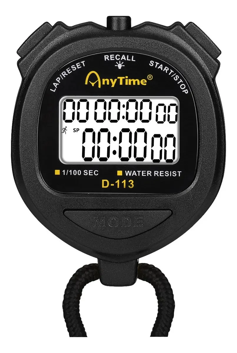 Cronômetro digital Flexzion com cronômetro de contagem regressiva, cronômetro, resistente à água, com tela grande, cronógrafo portátil profissional, para esportes, natação, pista de corrida e
