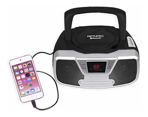 Boombox Riptunes Cdb232bt Am/fm Cd Portátil Bluetooth -preto