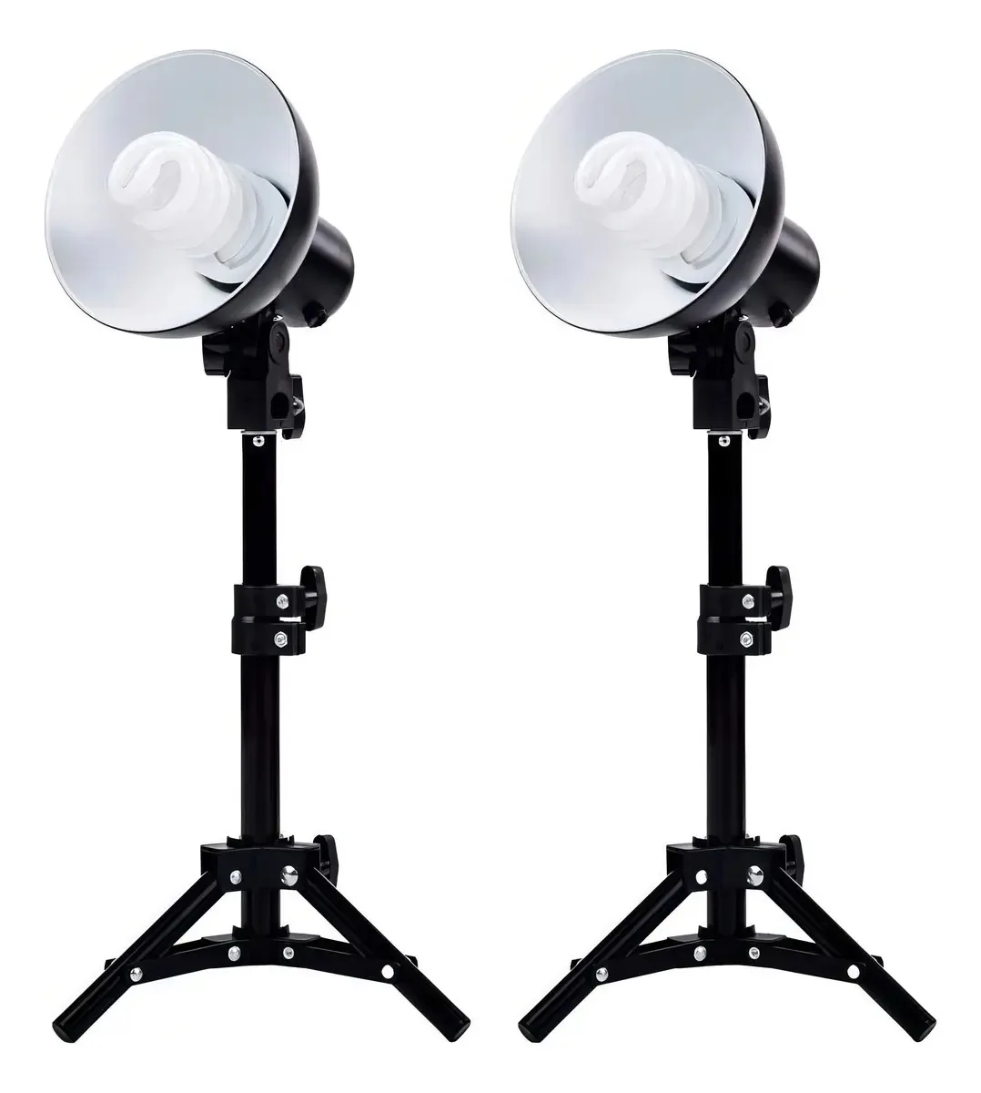 Fovitec - Kit de iluminação de mesa fluorescente de 2 luzes