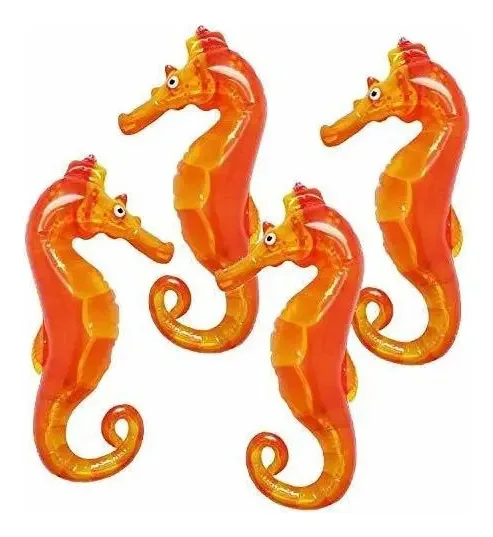 Pacote de 4 design de cavalos marinhos de piscina infláveis