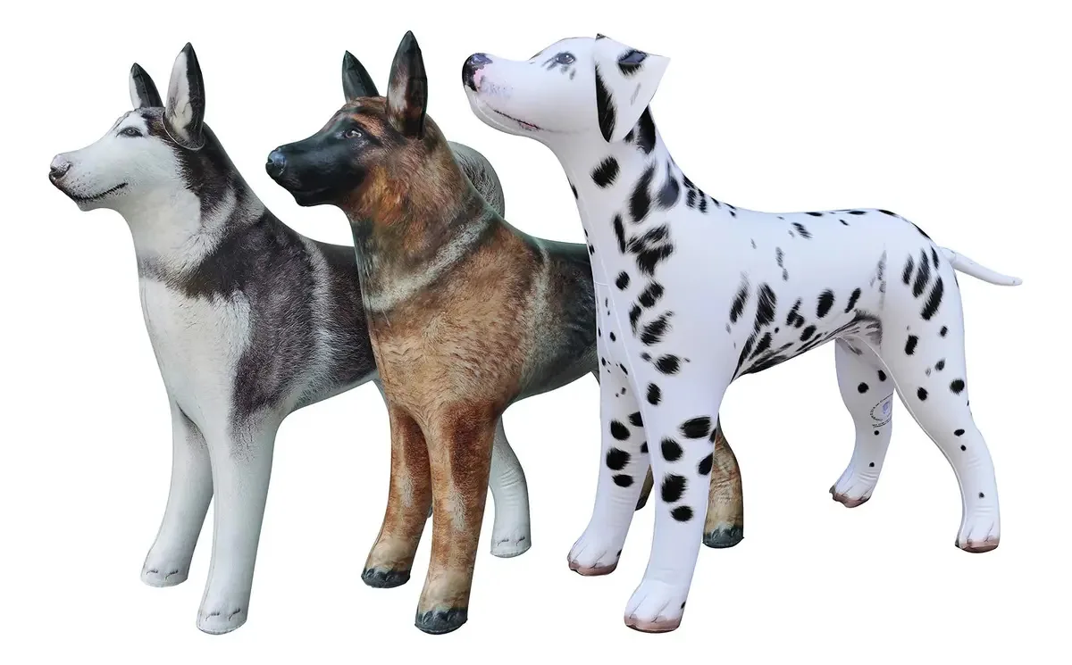 Pacote Jet Creations com 3 cães infláveis Husky Dalmata Al
