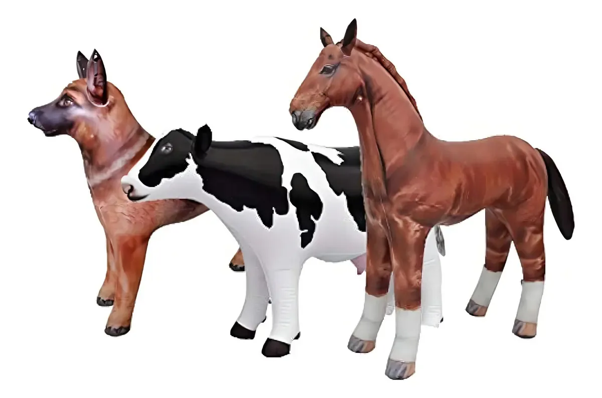 Ranch Animal Bundle Pacote de fazenda inflável de 3 unidades de leite