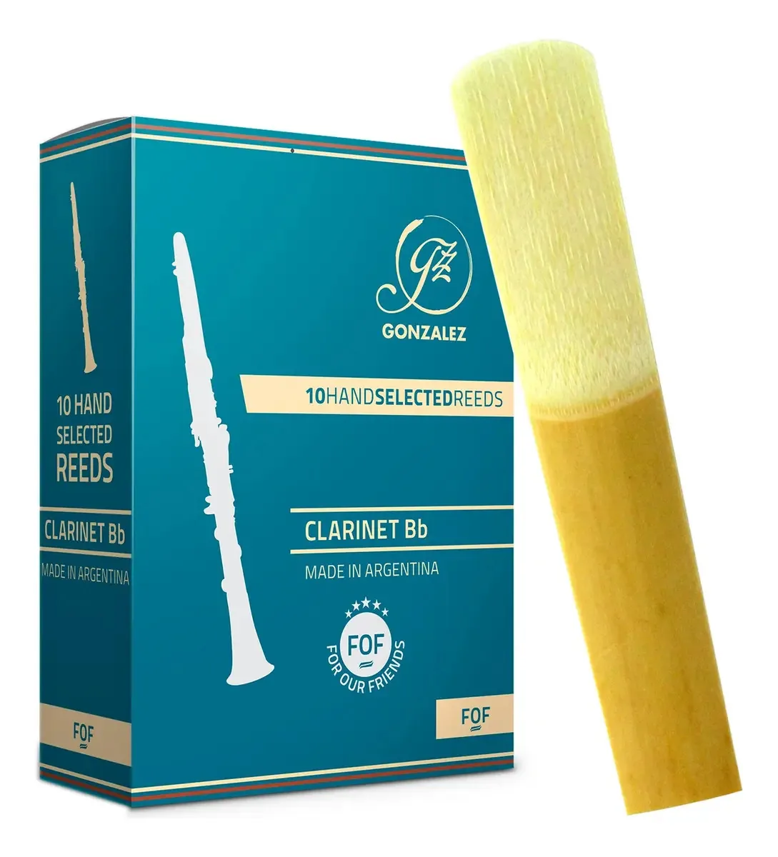 Palheta Bambu Clarinete Soprano Gonzalez FOF 2.25 Unfiled