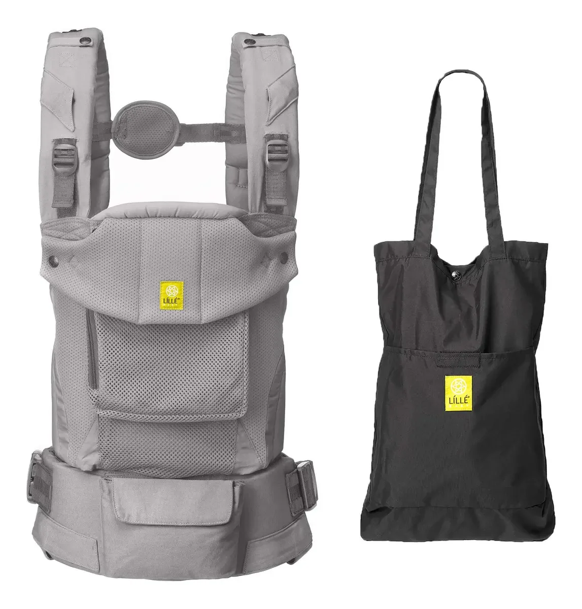 (alcachofra) — Porta-bebês ergonômico de seis posições Lillebaby Serenity Airflow com bolsa conversível, alcachofra e malha respirável
