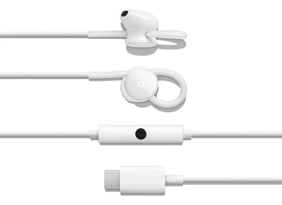 Fones de Ouvido com Fio Google Pixel USB-C Earbuds para Telefones Pixel - Branco