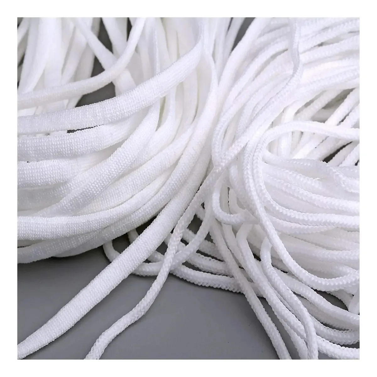 Hlwj Cordão Elástico 2.5-3mm Branco Redondo De Banda Elástica Feito À Mão Diy Acessórios 50 Metros (color : White, Size : 20m)