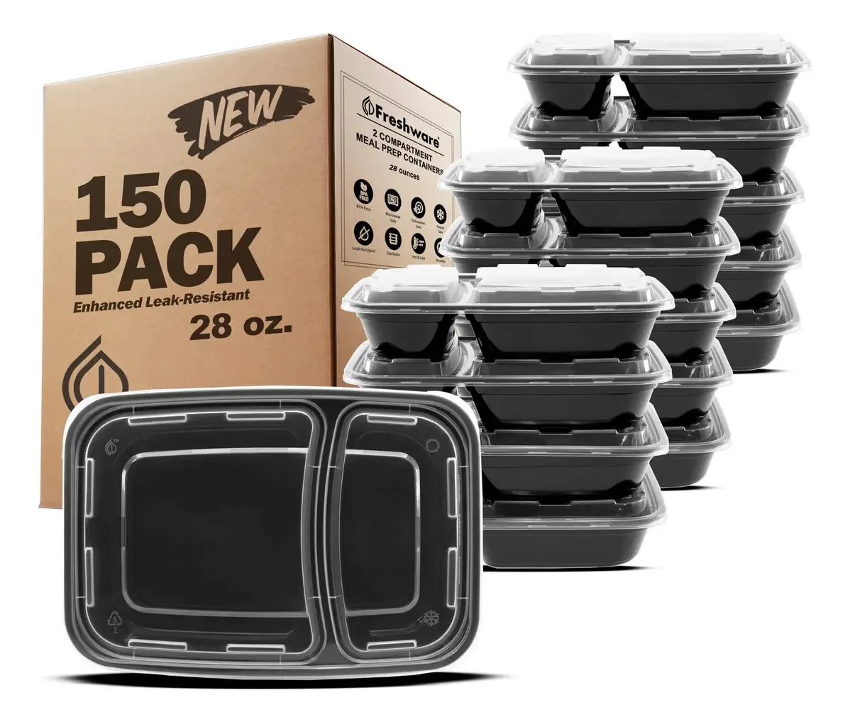 Pacote de recipientes para preparação de refeições Freshware