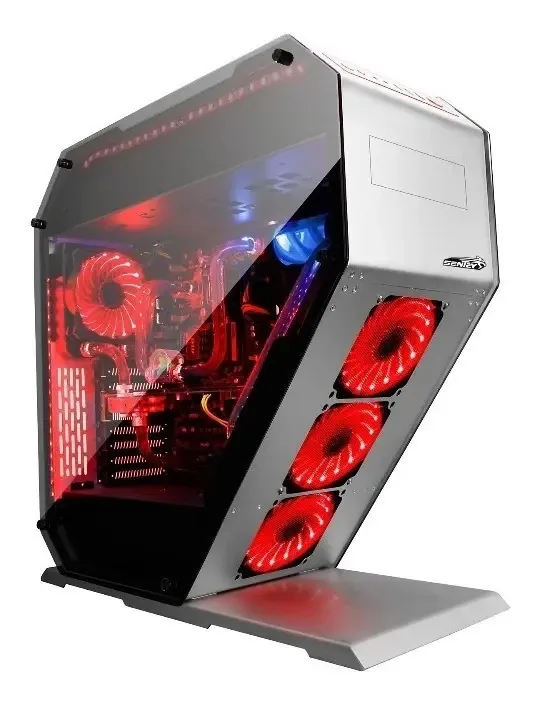 Gabinete de PC para jogos Sentey Huracan Gs-6970 Cooler Rgb Usb 3.0 cinza